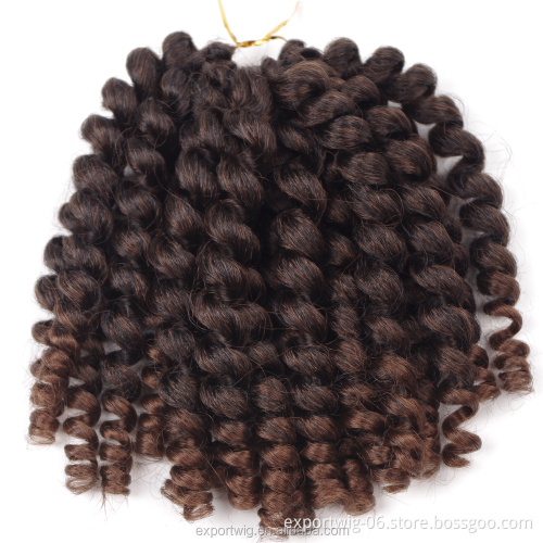 Wholesale 8 Inch Crochet Braids Hair Jamaican Bounce Crochet Twist Braids African Synthetic Braiding Hair Jumpy Wand Curl